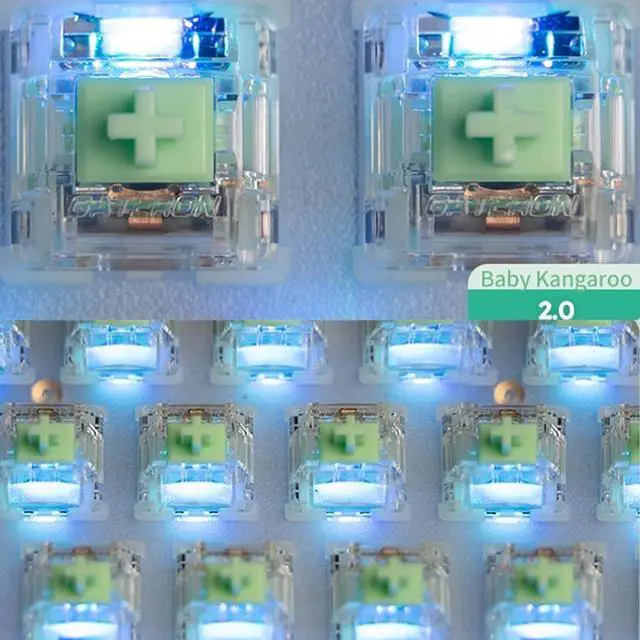 Alt view image 5 of 5 - Gateron Baby Kangaroo Keyboard Switches 2.0, Heavy Tactile RGB LED 5 Pin 22mm Dual-Stage Spring Pre-lubed Switches for MX Mechanical Keyboard(90PCS)
