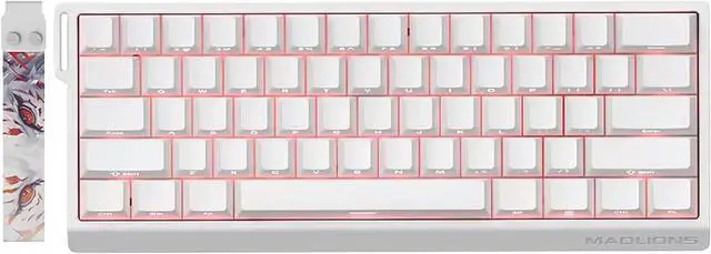 Main image of Hyekit x FGG MADLIONS MAD 60 HE RGB 60% Wired Magnetic Switch Gaming Keyboard with Adjustable Actuation, 8000 Hz Polling Rate, Rapid Trigger Mode, Hall Effect Switches, for PC/Mac, White