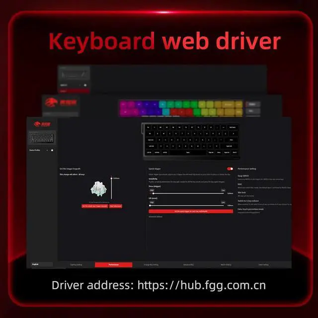 Alt view image 4 of 7 - Hyekit x FGG MADLIONS MAD 60 HE RGB 60% Wired Magnetic Switch Gaming Keyboard with Adjustable Actuation, 8000 Hz Polling Rate, Rapid Trigger Mode, Hall Effect Switches, for PC/Mac, White