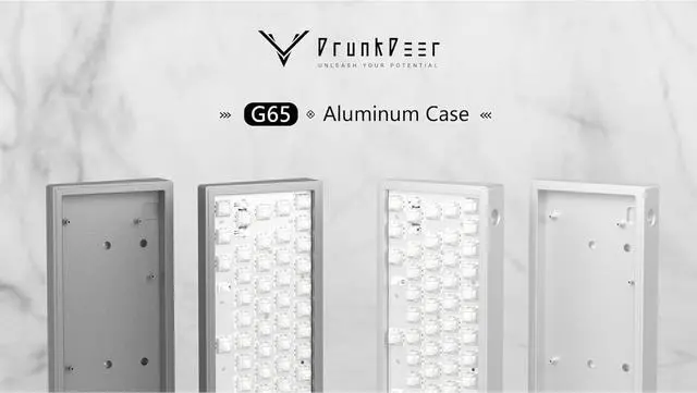 Alt view image 6 of 7 - DrunkDeer G65 Rapid Trigger Mechanical Keyboard Magnetic Switch Aluminum Case USB Wired TKL Compact 82Keys RGB No Keycap,Space Grey