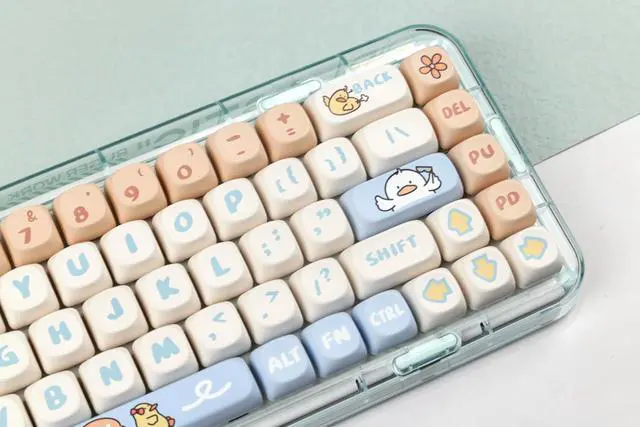 Alt view image 7 of 7 - MOA Profile Keycaps 138 Keys Yellow Cute Duck PBT DYE-SYB Keycap for Mx Cherry Mechanical Keyboard GH60 GK64 FC660M RK860 RK987 RK61