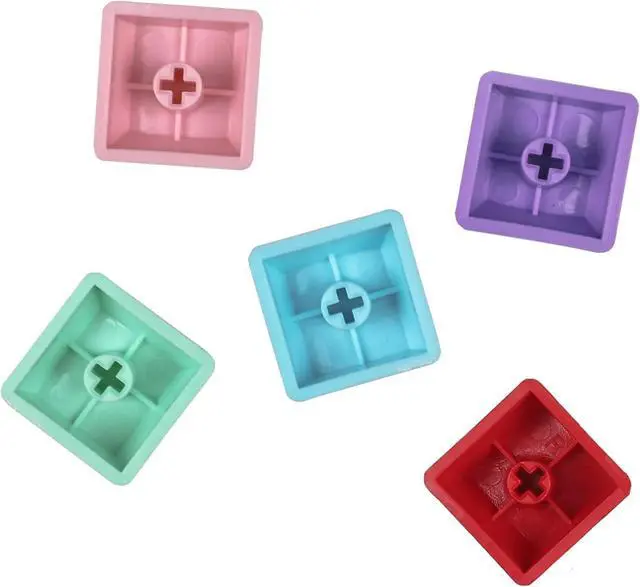 Alt view image 4 of 7 - Elacgap OEM Profile Blank Keycaps PBT Rainbow Mixed Colors 1U R4 Keycap for MX switches Mechanical Keyboard (Mixed Colors, 100pcs)