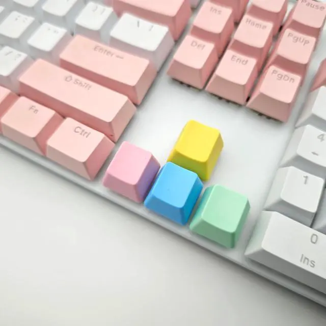 Alt view image 5 of 7 - Elacgap OEM Profile Blank Keycaps PBT Rainbow Mixed Colors 1U R4 Keycap for MX switches Mechanical Keyboard (Mixed Colors, 100pcs)