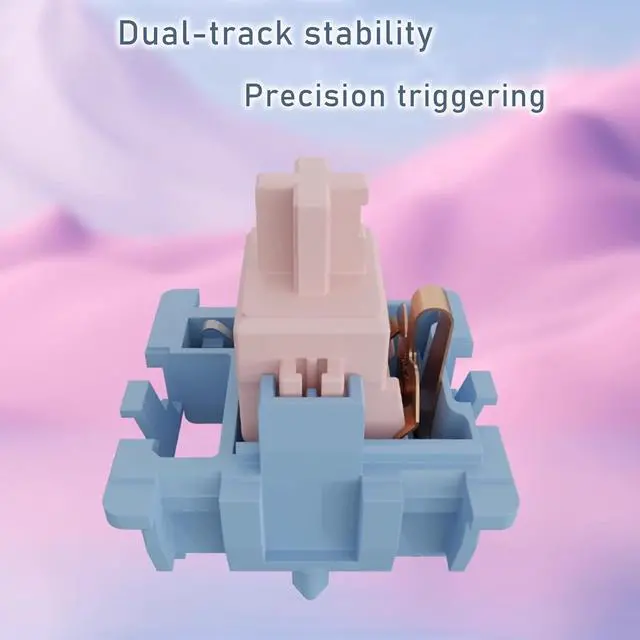 Alt view image 5 of 6 - Gateron Melodic Keyboard Switch,Clicky 5 Pin RGB LED Factory Pre-lubed 60gf Key Switches for Mechanical Gaming Keyboard(Melodic,72pcs)