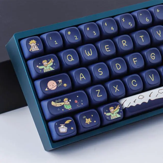 Alt view image 4 of 7 - TYRIXKI PBT Keycaps 148 Keys Custom Little Prince Keycap Set Cute MOA Profile Keycaps Dye-Sublimation for Cherry Gateron MX Swithes 60% Mechanical Keyboards