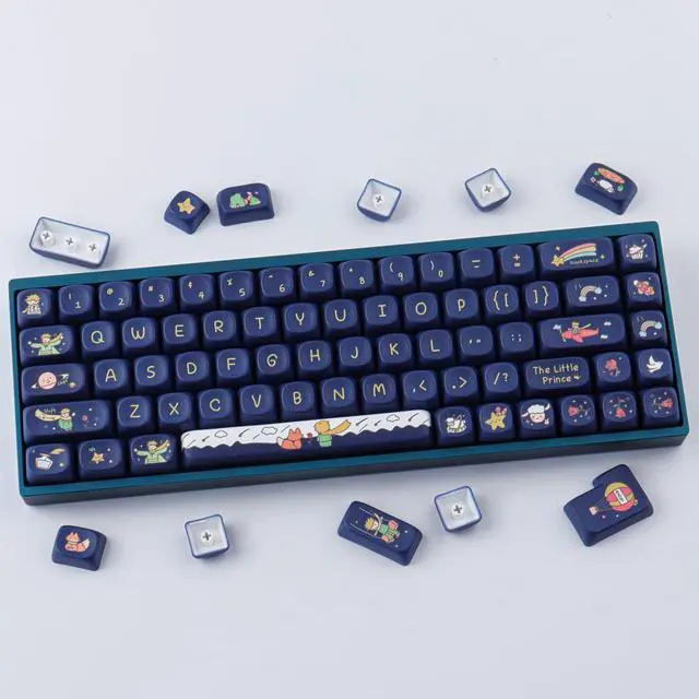 Alt view image 7 of 7 - TYRIXKI PBT Keycaps 148 Keys Custom Little Prince Keycap Set Cute MOA Profile Keycaps Dye-Sublimation for Cherry Gateron MX Swithes 60% Mechanical Keyboards