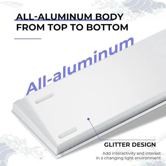 Alt view image 5 of 7 - HITIME x XVX 60% Percent Keyboard with Strap, H61 Wired Aluminum Gaming Keyboard, Hot Swappable, Kanagawa Anime PBT Keycaps, RGB Backlit, Cherry Profile, Sound Absorbing Pads, Creamy Linear Switch