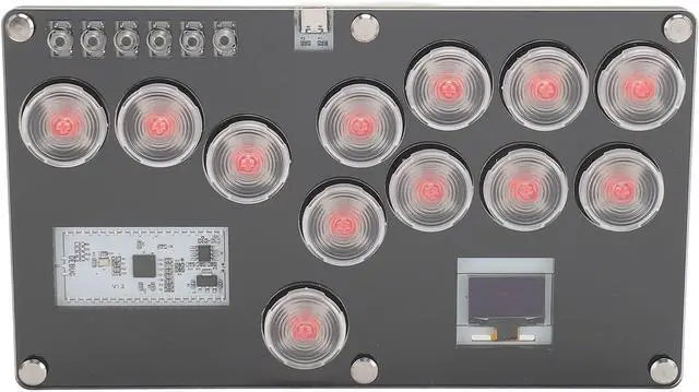 Main image of Stick 12 Keys Leverless Gaming Controller, All Button Controller Street Fight Pad with Custom RGB & Turbo Functions for PC Steam Gaming Keyboard