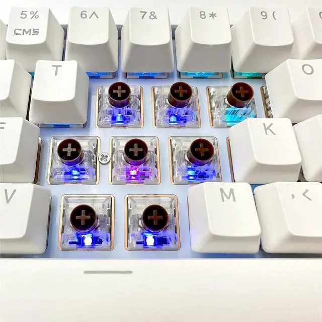 Alt view image 5 of 7 - Silent Keyboard Switches,Kailh Box Silent Brown Switches for Mechanical Keyboard,3-pin 45gf Tactile/Typing&Gaming/Waterproof Switches(108Pcs,Mute Brown)