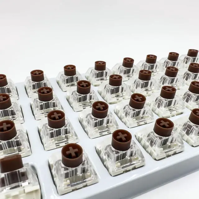 Alt view image 6 of 7 - Silent Keyboard Switches,Kailh Box Silent Brown Switches for Mechanical Keyboard,3-pin 45gf Tactile/Typing&Gaming/Waterproof Switches(108Pcs,Mute Brown)