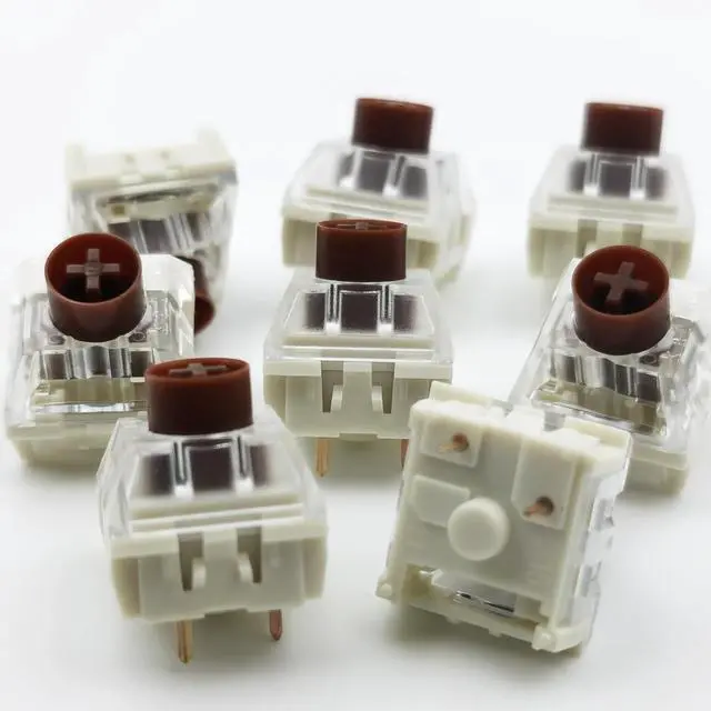 Alt view image 4 of 7 - Silent Keyboard Switches,Kailh Box Silent Brown Switches for Mechanical Keyboard,3-pin 45gf Tactile/Typing&Gaming/Waterproof Switches(108Pcs,Mute Brown)