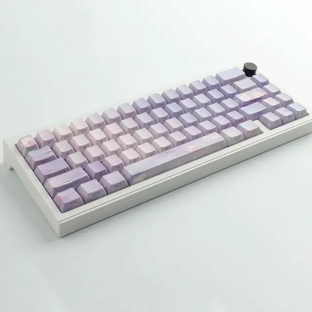 Alt view image 3 of 7 - JOMKIZ PBT Keycaps,129 Keys Dye Sublimation Cherry Profile Keycaps Side Engraved Transparent Pbt Keycap Set for Cherry MX Switches ASIN/ISO Layout Mechanical Keyboards