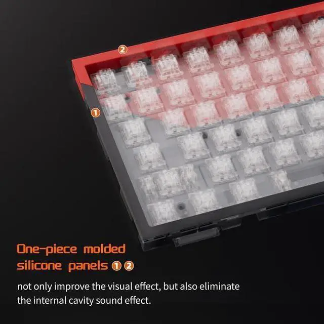 Alt view image 4 of 7 - DrunkDeer G75 Rapid Trigger Keyboard, Esports Gaming Keyboard - Magnetic Switch Last Win Mode Adjustable Actuation, 75% Design, Black