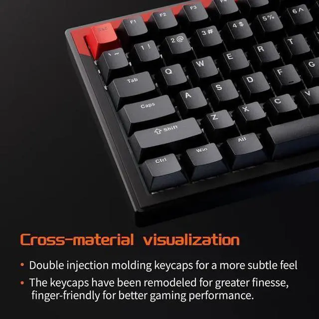 Alt view image 5 of 7 - DrunkDeer G75 Rapid Trigger Keyboard, Esports Gaming Keyboard - Magnetic Switch Last Win Mode Adjustable Actuation, 75% Design, Black