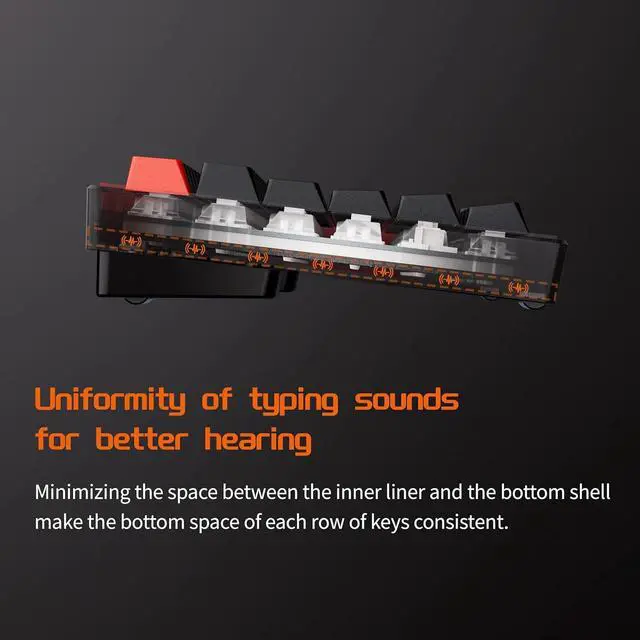 Alt view image 4 of 7 - DrunkDeer G75 Rapid Trigger Keyboard, Esports Gaming Keyboard Magnetic Switch Adjustable Actuation, Last Win Mode, RGB 75% Design, Purple