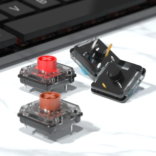 Alt view image 7 of 7 - KAILH Low Profile Mechanical Keyboard Switch Choc V2 Low Profile Keystem DIY MX Switch Tactile Click Linear(10pcs, Brown)