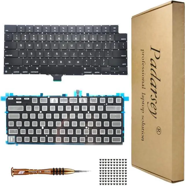 Main image of Pardarsey Replacement Backlit Keyboard Compatible with MacBook Pro 14" A2442, 16" A2485 2021 - US Layout with Screws and Screwdriver