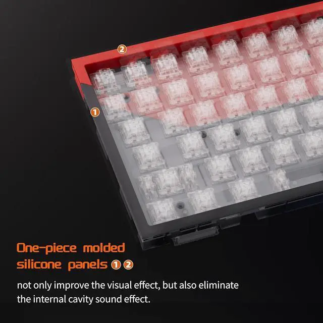 Alt view image 5 of 7 - DrunkDeer G75 Rapid Trigger Keyboard, Esports Gaming Keyboard Magnetic Switch Adjustable Actuation, Last Win Mode, RGB 75% Design, Purple