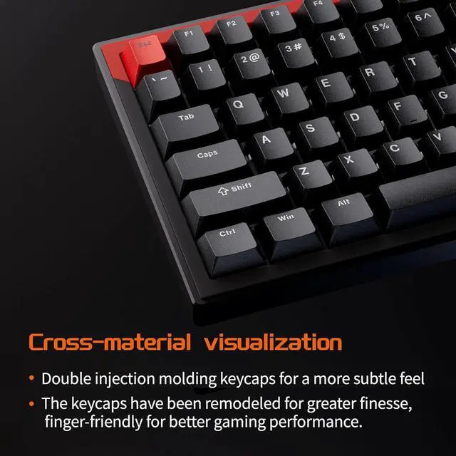 Alt view image 6 of 7 - DrunkDeer G75 Rapid Trigger Keyboard, Esports Gaming Keyboard Magnetic Switch Adjustable Actuation, Last Win Mode, RGB 75% Design, Purple