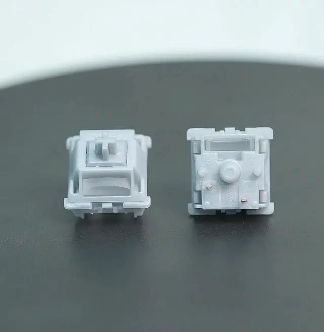 Alt view image 3 of 6 - GATERON Smoothie Silver Keyboard Switches, Linear RGB LED 5 Pin Factory Pre-lubed 45gf Full POM Key Switches for MX Mechanical Keyboard(105PCS)