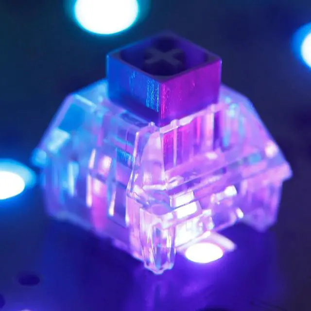 Alt view image 2 of 7 - Kailh Box Crystal Jade Navy Blue Royal Pink 5 pin Transparent Switches IP56 Water-Proof Compatible Cherry Or Gateron MX Switches for MX Mechanical Keyboard (Royal 90pcs)