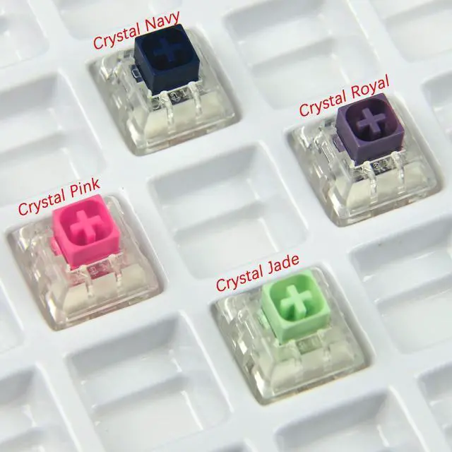 Alt view image 4 of 7 - Kailh Box Crystal Jade Navy Blue Royal Pink 5 pin Transparent Switches IP56 Water-Proof Compatible Cherry Or Gateron MX Switches for MX Mechanical Keyboard (Royal 90pcs)