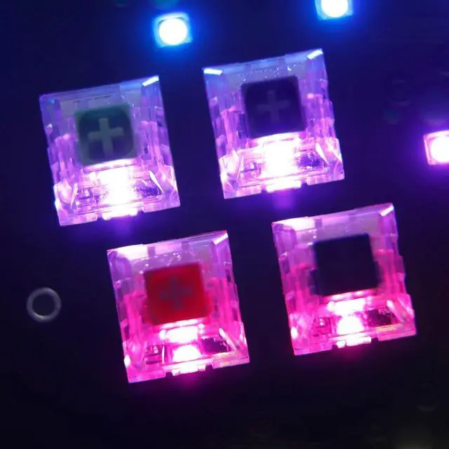 Alt view image 7 of 7 - Kailh Box Crystal Jade Navy Blue Royal Pink 5 pin Transparent Switches IP56 Water-Proof Compatible Cherry Or Gateron MX Switches for MX Mechanical Keyboard (Royal 90pcs)