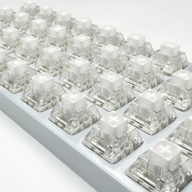 Alt view image 5 of 6 - Zjmehty Kailh Box White Mechanical Keyboard Switches,3-Pin 45gf Clicky/Speed typing/Gaming/Waterproof Switches(90Pcs,Kailh Box White)