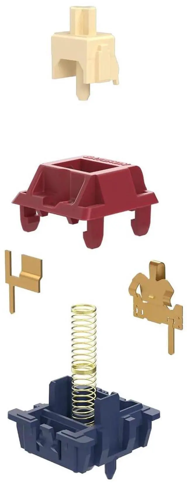 Alt view image 4 of 6 - Gateron Quinn Switches, Tactile 5 Pins 59gf RGB Pre Lubed for MX Mechanical Keyboard (108PCS)