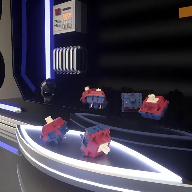 Alt view image 5 of 6 - Gateron Quinn Switches, Tactile 5 Pins 59gf RGB Pre Lubed for MX Mechanical Keyboard (108PCS)