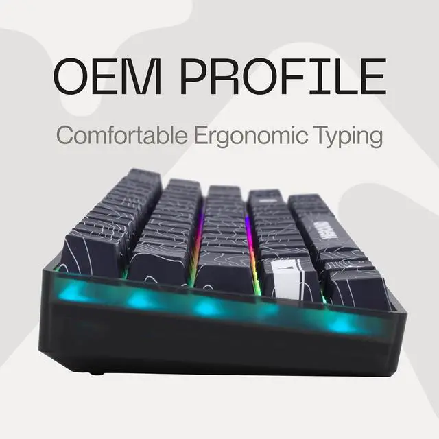 Alt view image 7 of 7 - Higround Trailhead 65% Mechanical USB Wired Gaming Keyboard, TTC Linear Custom Switches, Programable RGB, Hot-Swappable, Deep Thock Creamy Sounding PC Keyboard, Pre-lubed (BLACKICE)