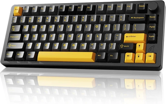 Main image of ATTACK SHARK X86 Wireless Gaming Keyboard 75%,Aluminum Mechanical Keyboard,3-Modes Creamy Keyboard,Hot-Swap Custom Keyboard with Knob,Gasket Structure,Linear Switches,RGB Backlit Keyboard-Star Black