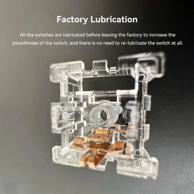 Alt view image 4 of 5 - PAKJEL OUTEMU Lime Switch V2 RGB, Transparent Pre-Lubed Silent Tactile Switch for Custom Mechanical Keyboard (Size : 110PCS)