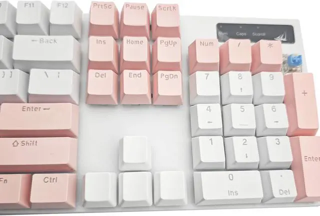Alt view image 4 of 5 - Elacgap OEM Profile White Blank Keycaps PBT Material 1U R4 Keycap for MX switches Mechanical Keyboard (White, 100pcs)