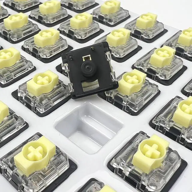 Alt view image 4 of 7 - Gateron KS-33 Banana Low Profile 2.0 Keyboard Switches - 3-Pin 65gf Tactile Switches RGB SMD,Pre-Lubed for Smooth Typing,Compatible with GATERON Ultra-Thin Keyboards only(108Pcs)