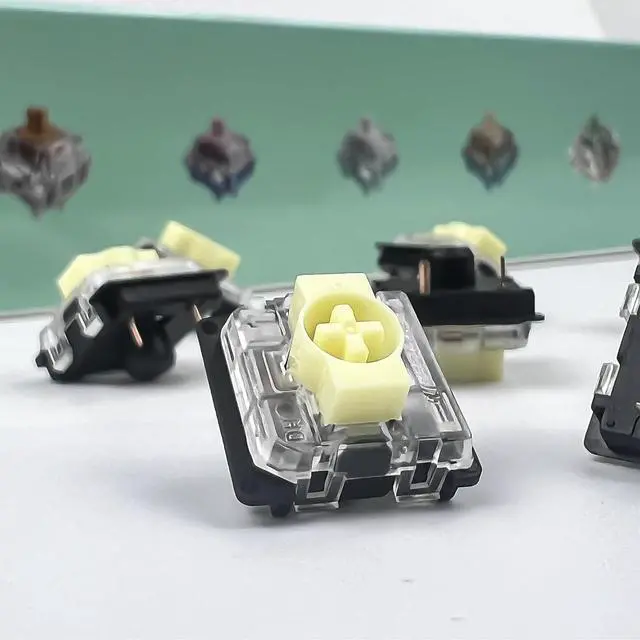 Alt view image 5 of 7 - Gateron KS-33 Banana Low Profile 2.0 Keyboard Switches - 3-Pin 65gf Tactile Switches RGB SMD,Pre-Lubed for Smooth Typing,Compatible with GATERON Ultra-Thin Keyboards only(108Pcs)