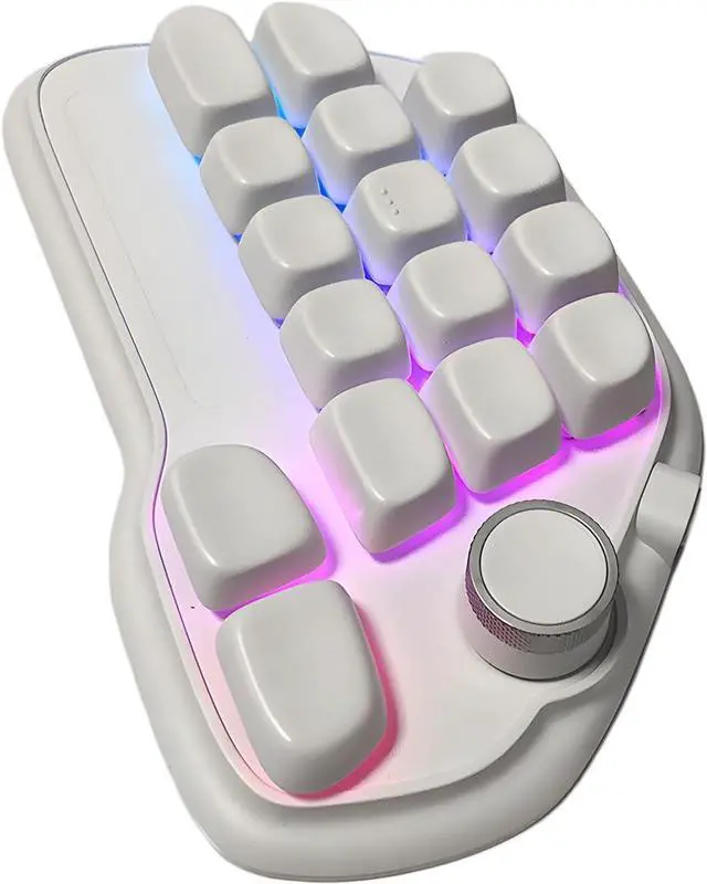 Alt view image 5 of 7 - Wireds USB Mechanical Number Pad 17 Key Hot Swappable with RGBs Backlight and PBTs Keycaps VIA Programmable for Laptop PC