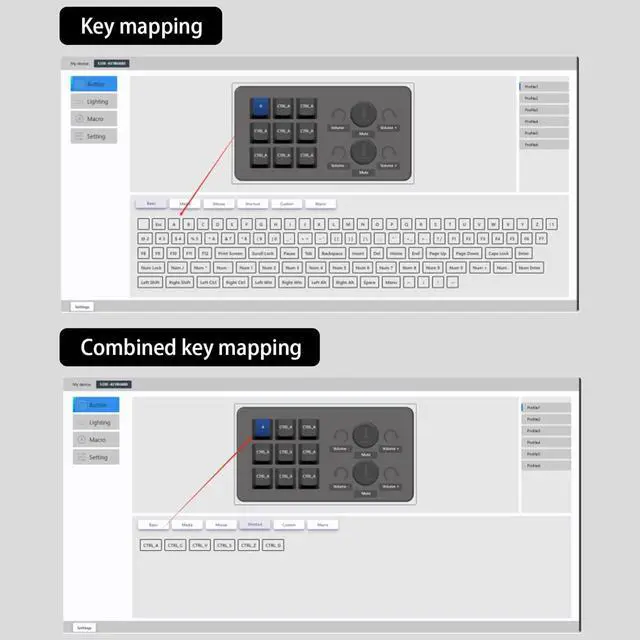 Alt view image 6 of 7 - Wireds USB Mechanical Number Pad 17 Key Hot Swappable with RGBs Backlight and PBTs Keycaps VIA Programmable for Laptop PC