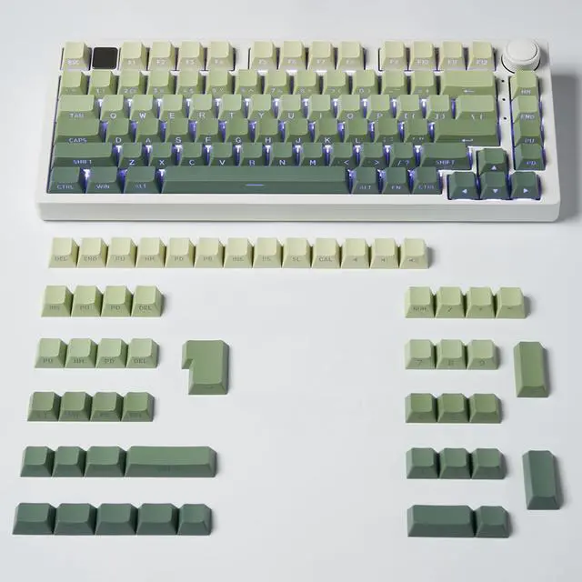 Main image of mintcaps PBT Doubleshot Keycaps 134 Keys Gradient Green Backlit OEM Profile Keycaps Full Set Custom Keyboard Keycaps for 60% 65% 75% 100% Cherry Gateron MX Switches Mechanical Keyboard