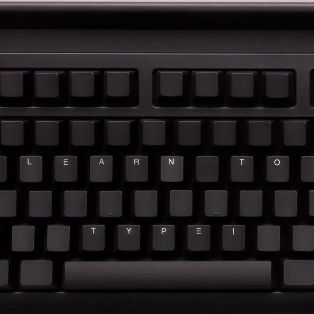 Main image of Learn to Type Keyboard; Blank Key Caps; Practice Typing with Show or Hide Key Visibility; Teach Students to Touch Type; Keymaster Mechanical Shine Through Keyboard; Better Than Skins or Covers