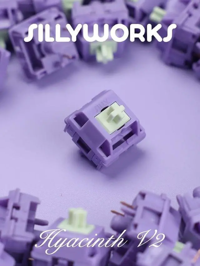 Alt view image 4 of 7 - Sillyworks HMX Hyacinth V2 Switch, 5Pin Linear Pre-Lubed Switch for Custom Mechanical Keyboard(V2,110PCS)