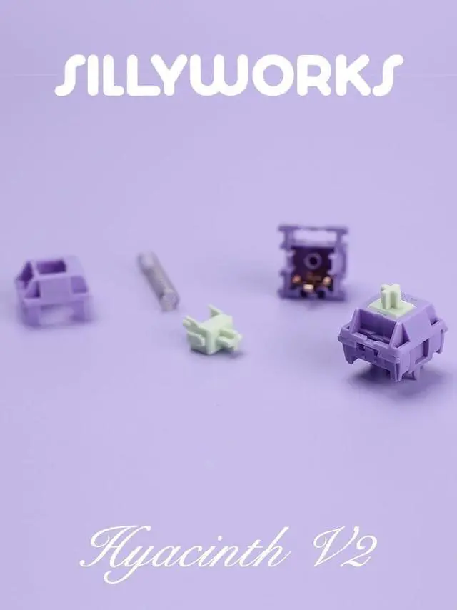 Alt view image 5 of 7 - Sillyworks HMX Hyacinth V2 Switch, 5Pin Linear Pre-Lubed Switch for Custom Mechanical Keyboard(V2,110PCS)