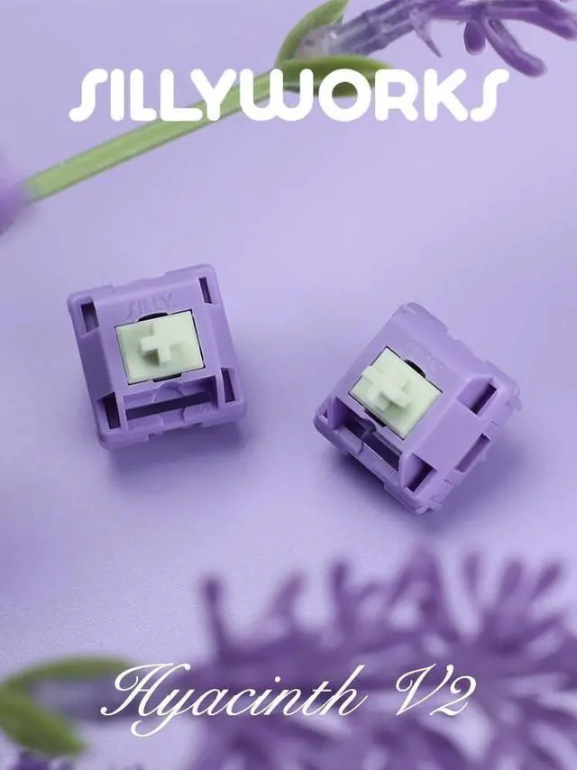 Alt view image 3 of 7 - Sillyworks HMX Hyacinth V2 Switch, 5Pin Linear Pre-Lubed Switch for Custom Mechanical Keyboard(V2,110PCS)
