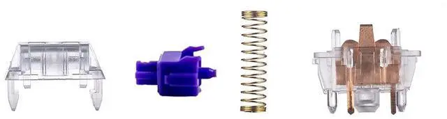 Alt view image 7 of 7 - DUROCK Tactile Switches, Clear Purple Medium Tactility Keyboard Switches, 5 Pins MX Clear Type Switches Pre-Lubed (Purple Tactile 65g, 110pcs)