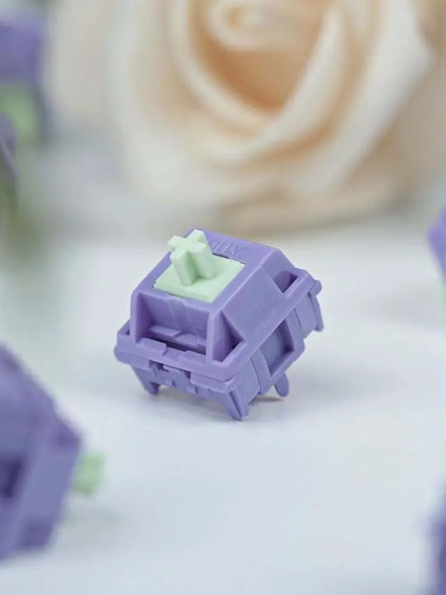 Alt view image 6 of 7 - Sillyworks HMX Hyacinth V2 Switch, 5Pin Linear Pre-Lubed Switch for Custom Mechanical Keyboard(V2,110PCS)