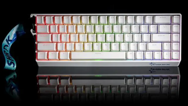 Alt view image 7 of 7 - GK GAMAKAY x NaughShark NS68 Hall Effect Rapid Trigger Wireless Gaming Keyboard, Bluetooth/USB-C/2.4GHz 8KHz Polling Rate 0.01mm RT,Outemu Peach Crystal Magnetic Switch Keyboard (White-Shine Through)