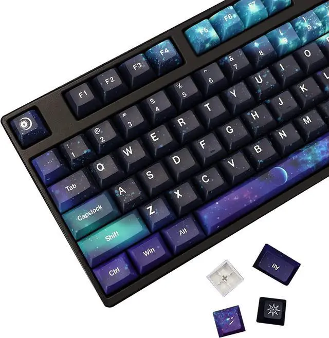 Main image of MOLGRIA Keycaps Starry Sky 139 Set for Mechanical Keyboard, Custom PBT KCA Profile Key Caps with Keycap Puller for Gateron Kailh Cherry MX Switch for ANSI and ISO Layout Keyboard