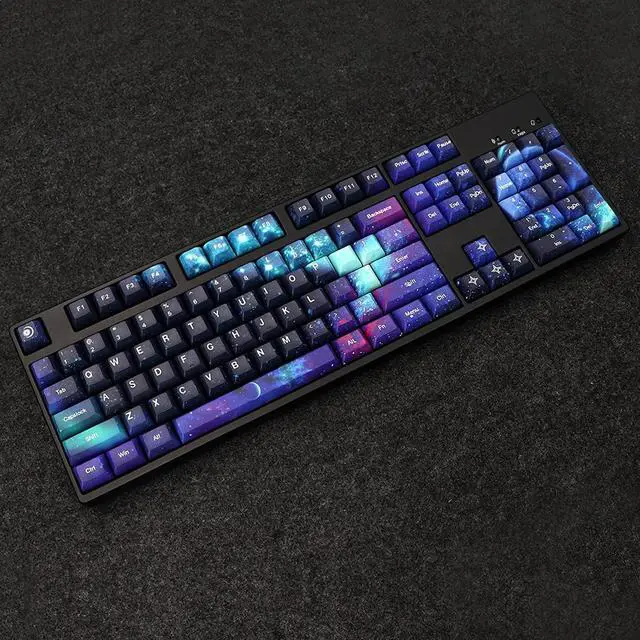 Alt view image 6 of 7 - MOLGRIA Keycaps Starry Sky 139 Set for Mechanical Keyboard, Custom PBT KCA Profile Key Caps with Keycap Puller for Gateron Kailh Cherry MX Switch for ANSI and ISO Layout Keyboard