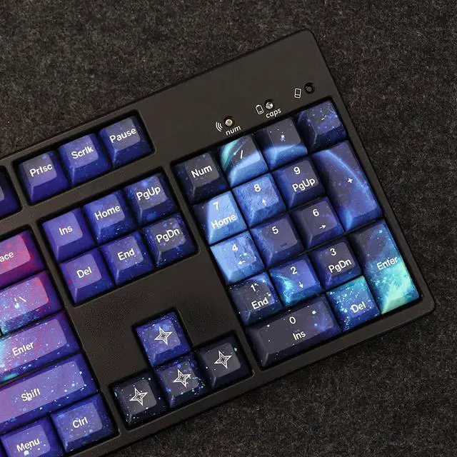 Alt view image 5 of 7 - MOLGRIA Keycaps Starry Sky 139 Set for Mechanical Keyboard, Custom PBT KCA Profile Key Caps with Keycap Puller for Gateron Kailh Cherry MX Switch for ANSI and ISO Layout Keyboard
