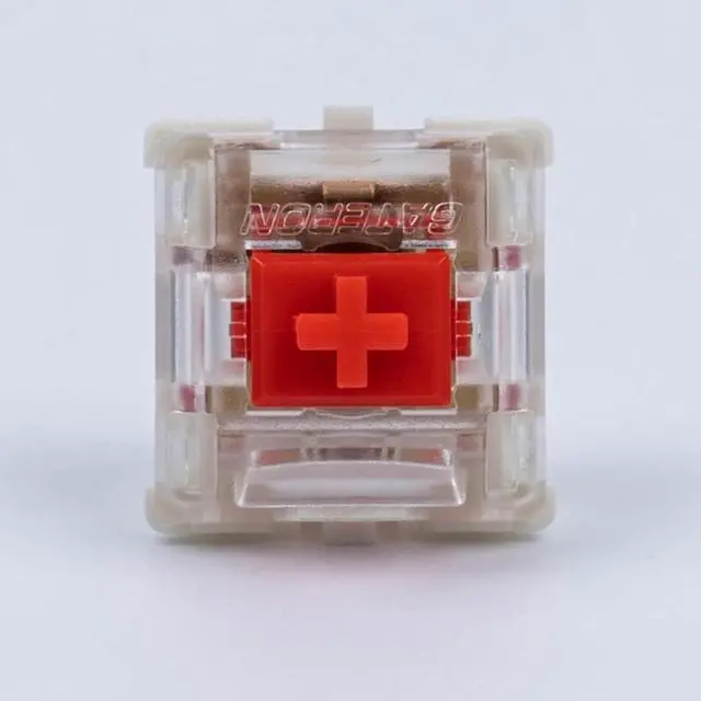 Alt view image 2 of 6 - GATERON Jupiter Red Keyboard Switches, Linear 45gf RGB LED 5 Pin Factory Pre-lubed Key Switches for MX Mechanical Keyboard(Red,110PCS)
